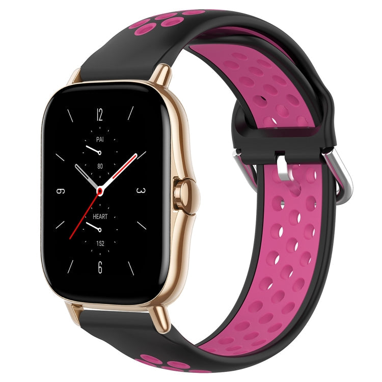 20mm Perforated Breathable Sports Silicone Watch Band, For Amazfit GTS 2