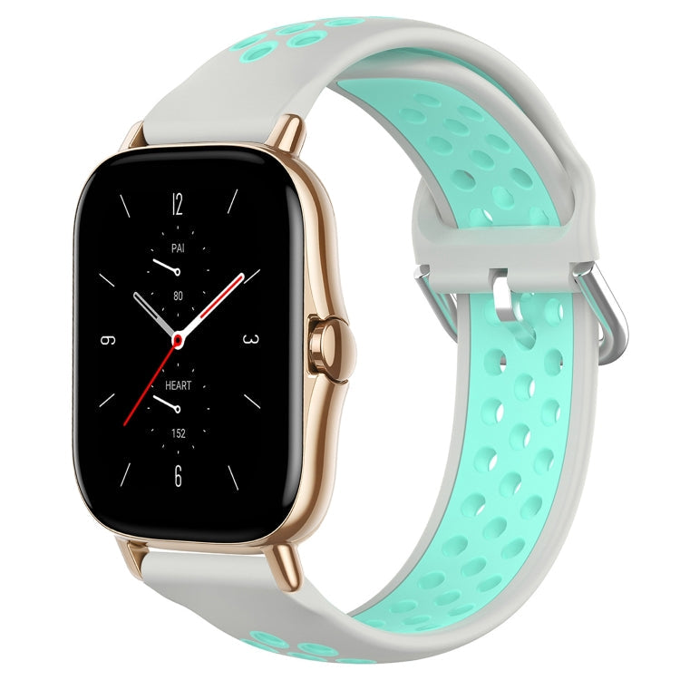 20mm Perforated Breathable Sports Silicone Watch Band, For Amazfit GTS 2