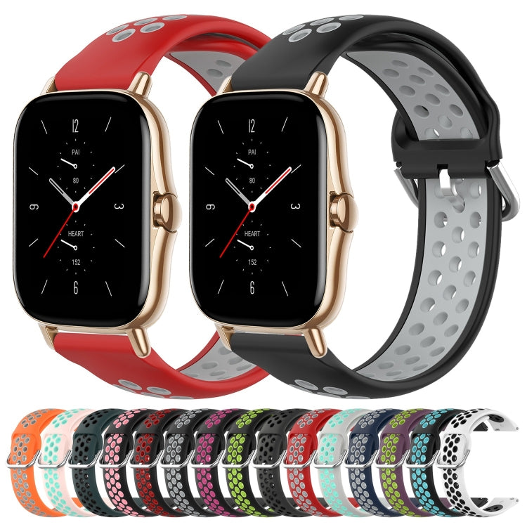 20mm Perforated Breathable Sports Silicone Watch Band, For Amazfit GTS 2
