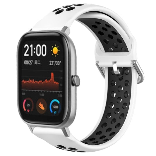 20mm Perforated Breathable Sports Silicone Watch Band, For Amazfit GTS