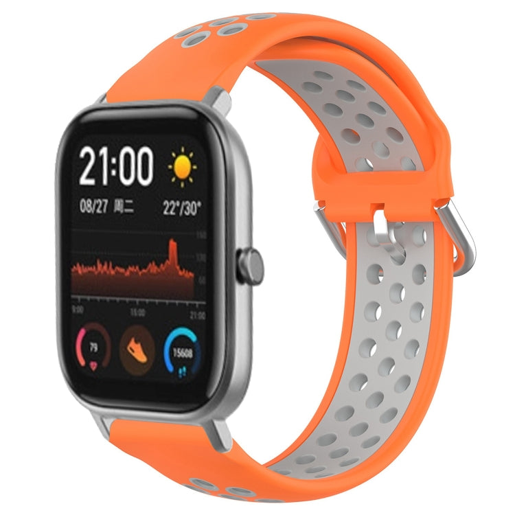 20mm Perforated Breathable Sports Silicone Watch Band, For Amazfit GTS