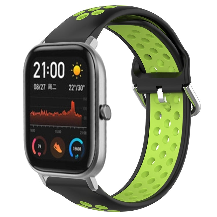 20mm Perforated Breathable Sports Silicone Watch Band, For Amazfit GTS