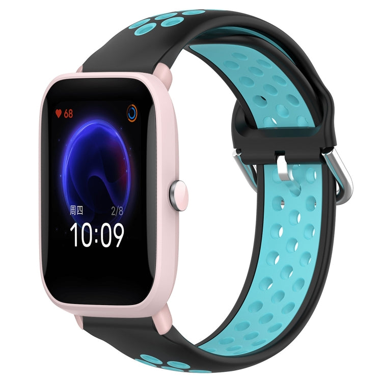 20mm Perforated Breathable Sports Silicone Watch Band, For Amazfit Pop Pro