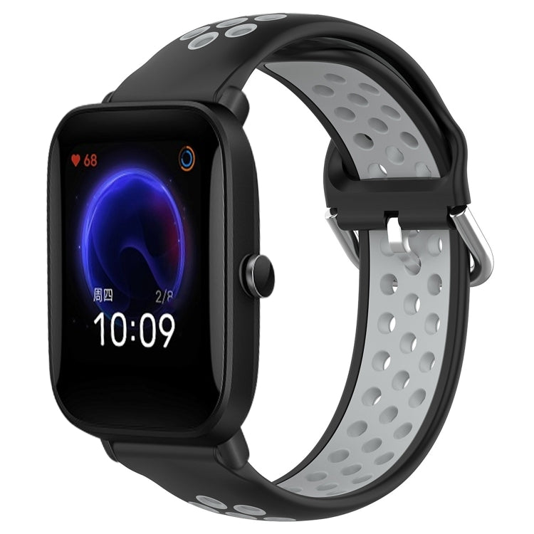 20mm Perforated Breathable Sports Silicone Watch Band, For Amazfit Pop