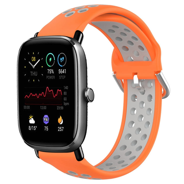 20mm Perforated Breathable Sports Silicone Watch Band, For Amazfit GTS 4 Mini