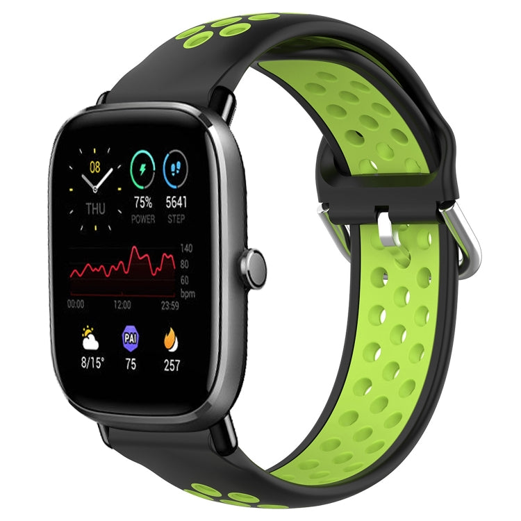 20mm Perforated Breathable Sports Silicone Watch Band, For Amazfit GTS 4 Mini