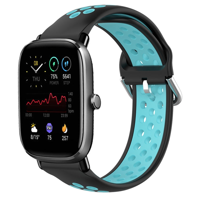 20mm Perforated Breathable Sports Silicone Watch Band, For Amazfit GTS 4 Mini