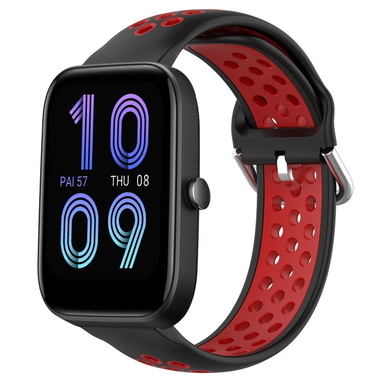 20mm Perforated Breathable Sports Silicone Watch Band, For Amazfit Bip3