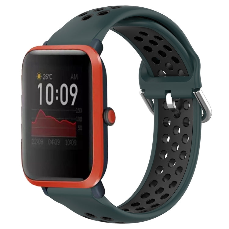 20mm Perforated Breathable Sports Silicone Watch Band, For Amazfit Bip 1S