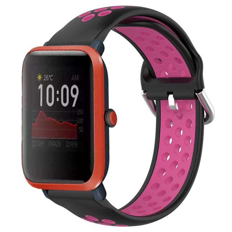 20mm Perforated Breathable Sports Silicone Watch Band, For Amazfit Bip 1S