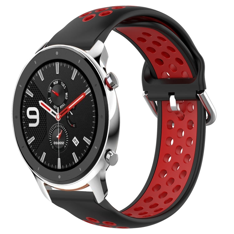 22mm Perforated Breathable Sports Silicone Watch Band, For Amazfit GTR 4