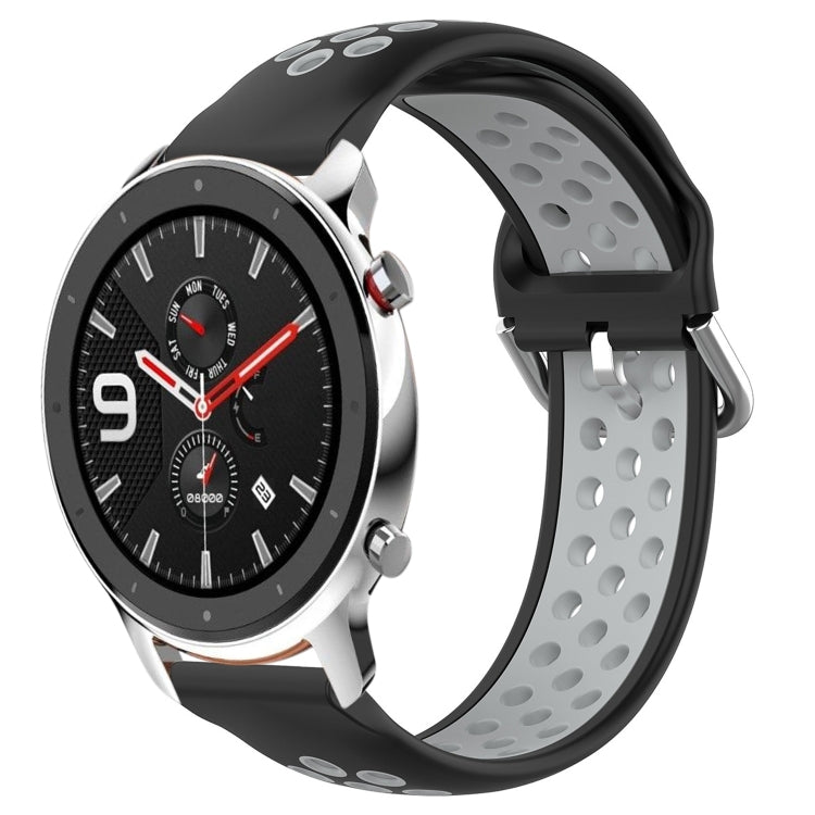22mm Perforated Breathable Sports Silicone Watch Band, For Amazfit GTR 4