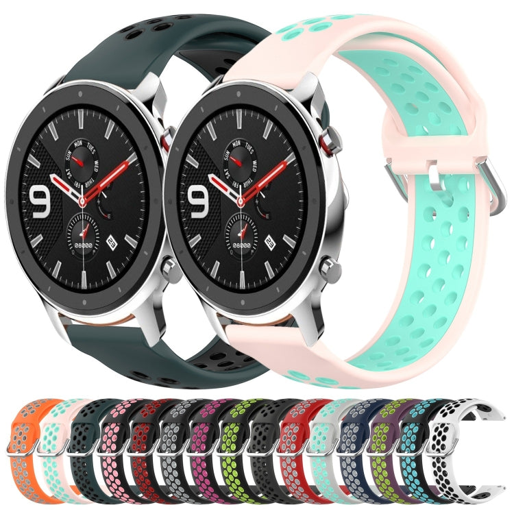 22mm Perforated Breathable Sports Silicone Watch Band, For Amazfit GTR 4
