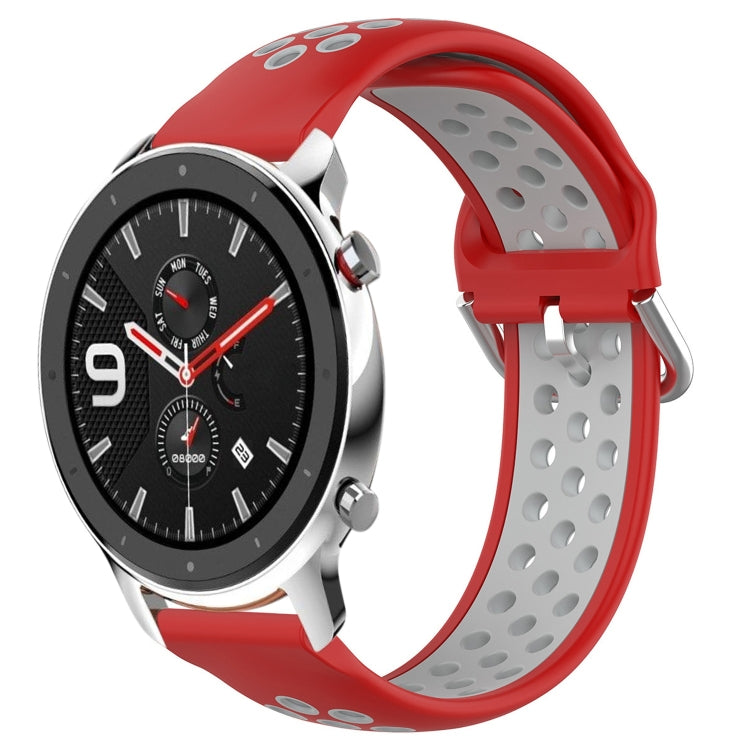 22mm Perforated Breathable Sports Silicone Watch Band, For Amazfit GTR 4 Pro