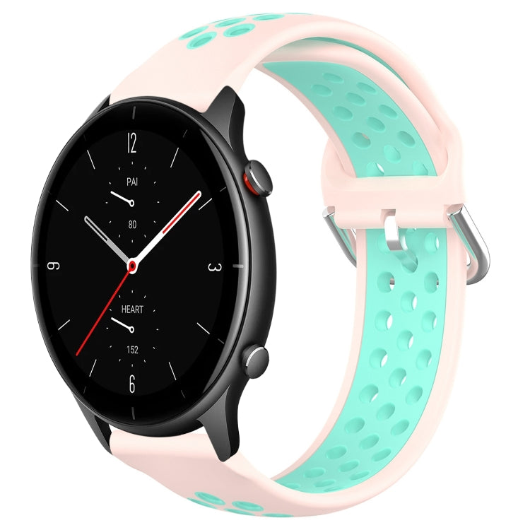 22mm Perforated Breathable Sports Silicone Watch Band, For Amazfit GTR 2e