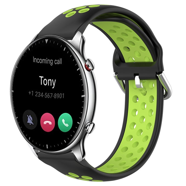 22mm Perforated Breathable Sports Silicone Watch Band, For Amazfit GTR 2