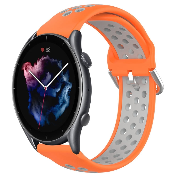 22mm Perforated Breathable Sports Silicone Watch Band, For Amazfit 3