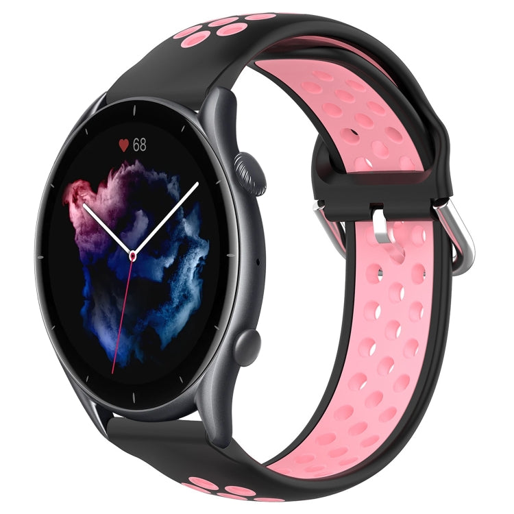 22mm Perforated Breathable Sports Silicone Watch Band, For Amazfit 3
