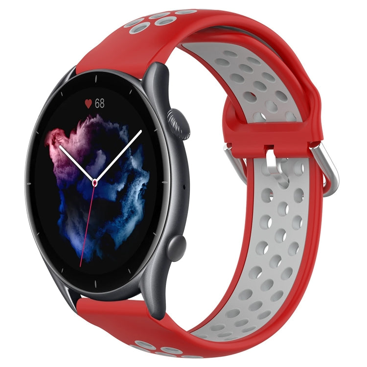 22mm Perforated Breathable Sports Silicone Watch Band, For Amazfit 3