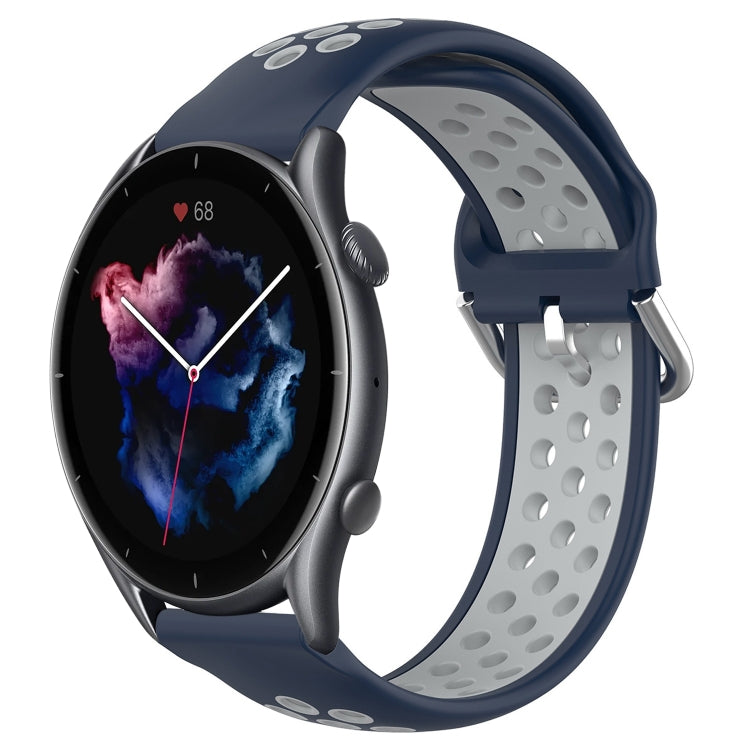 22mm Perforated Breathable Sports Silicone Watch Band, For Amazfit 3