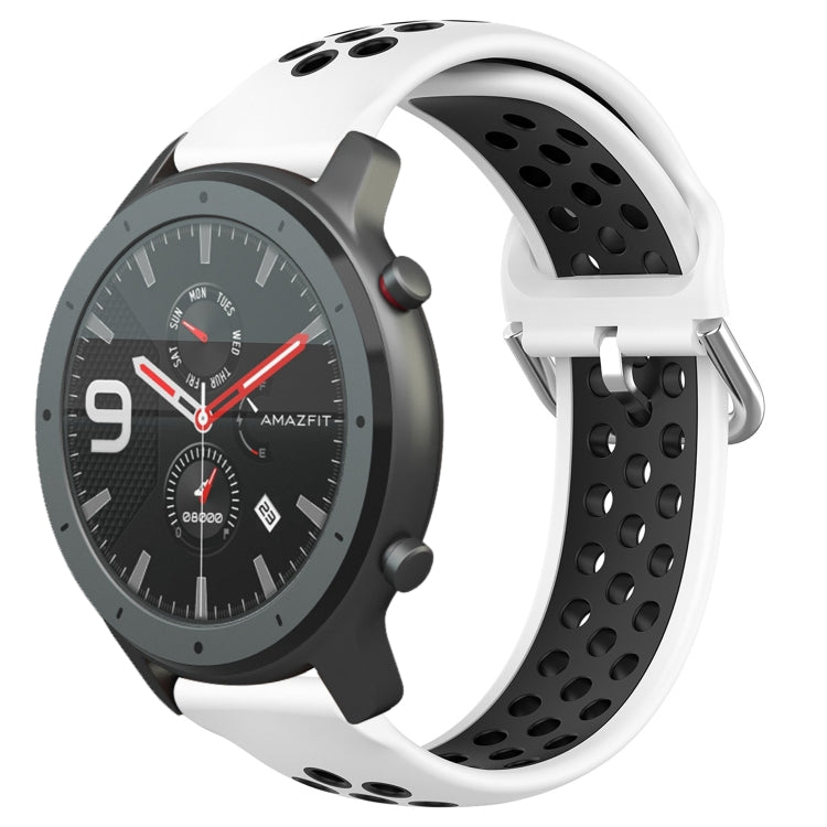 22mm Perforated Breathable Sports Silicone Watch Band, For Amazfit GTR 47mm