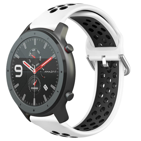 22mm Perforated Breathable Sports Silicone Watch Band, For Amazfit GTR 47mm