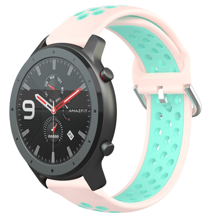 22mm Perforated Breathable Sports Silicone Watch Band, For Amazfit GTR 47mm