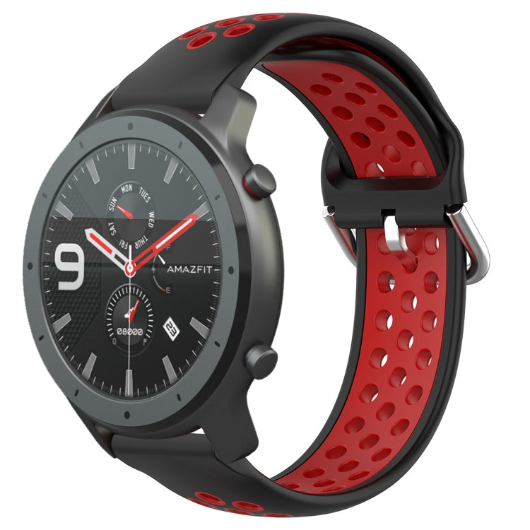 22mm Perforated Breathable Sports Silicone Watch Band, For Amazfit GTR 47mm