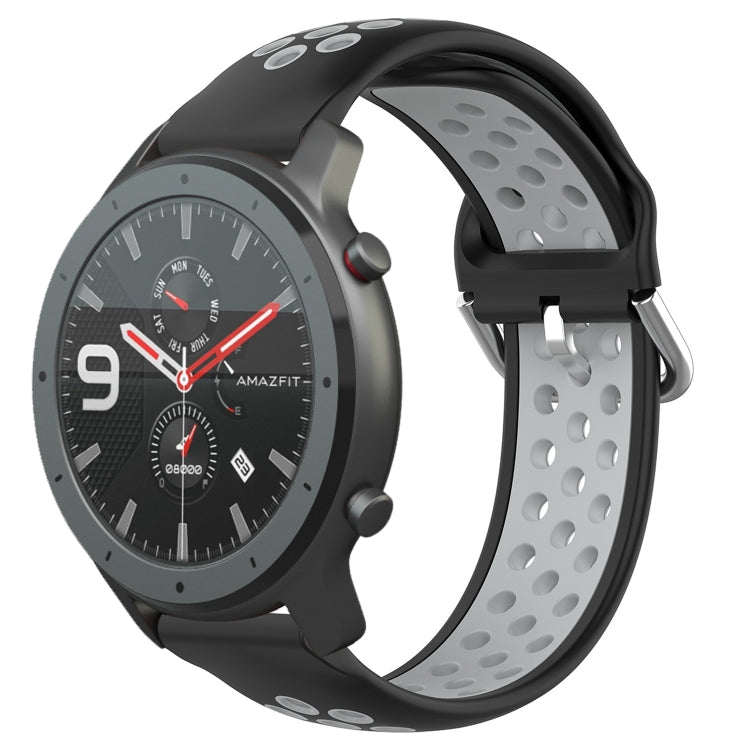 22mm Perforated Breathable Sports Silicone Watch Band, For Amazfit GTR 47mm