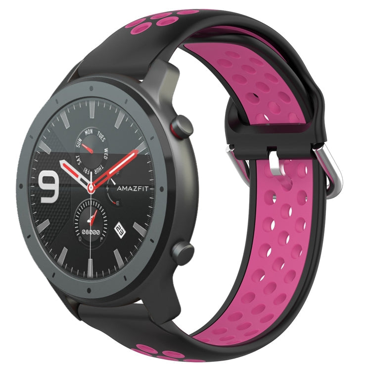 22mm Perforated Breathable Sports Silicone Watch Band, For Amazfit GTR 47mm