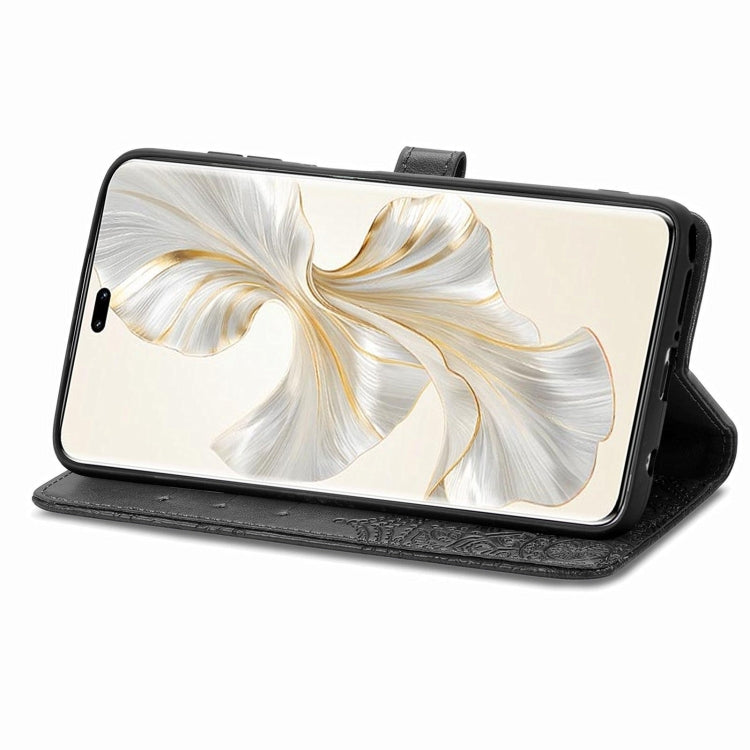 For Honor 100 Pro Mandala Flower Embossed Leather Phone Case(Black)