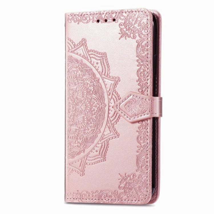 For Honor 100 Pro Mandala Flower Embossed Leather Phone Case(Rose Gold)