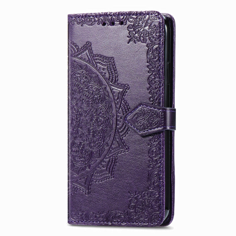 For Honor 100 Pro Mandala Flower Embossed Leather Phone Case(Purple)
