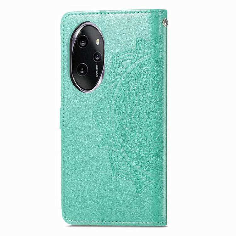 For Honor 100 Pro Mandala Flower Embossed Leather Phone Case(Green)