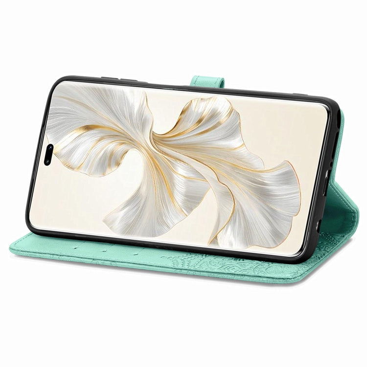 For Honor 100 Pro Mandala Flower Embossed Leather Phone Case(Green)