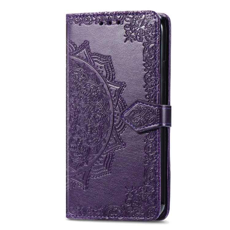 For Honor X5 Plus Mandala Flower Embossed Leather Phone Case(Purple)