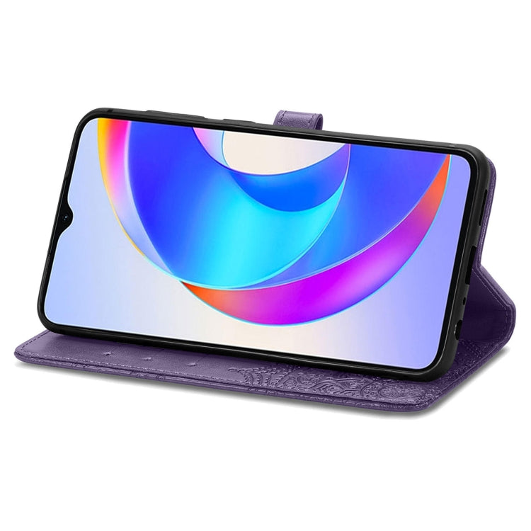 For Honor X5 Plus Mandala Flower Embossed Leather Phone Case(Purple)