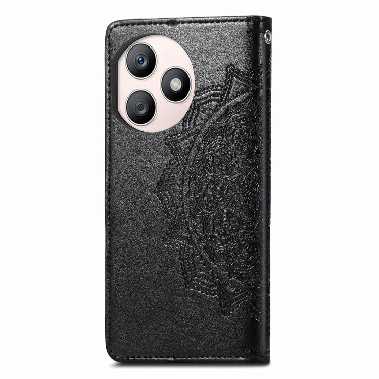 For Honor X50i+ Mandala Flower Embossed Leather Phone Case(Black)