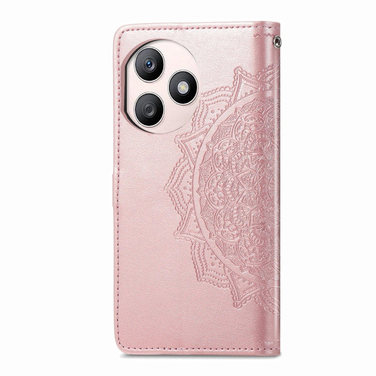 For Honor X50i+ Mandala Flower Embossed Leather Phone Case(Rose Gold)