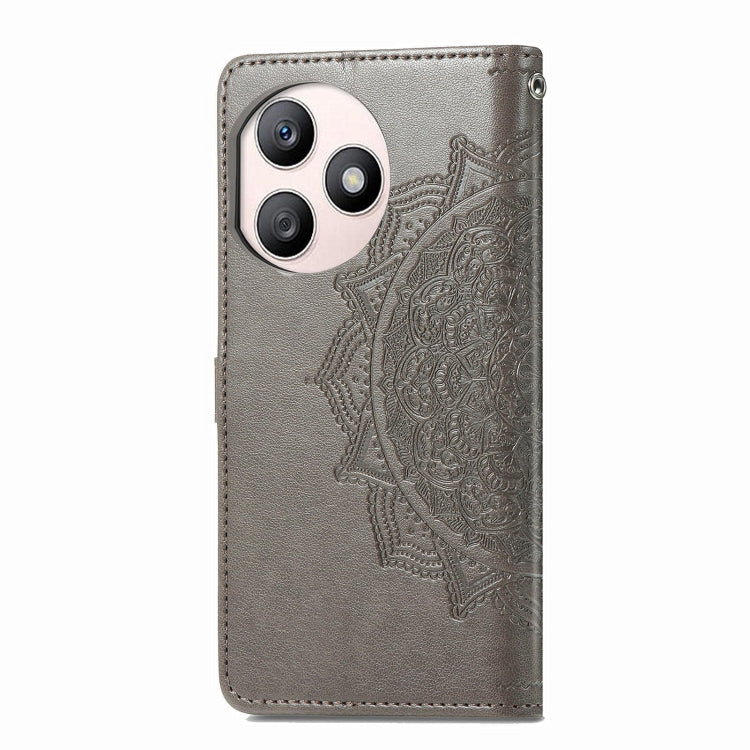 For Honor X50i+ Mandala Flower Embossed Leather Phone Case(Gray)