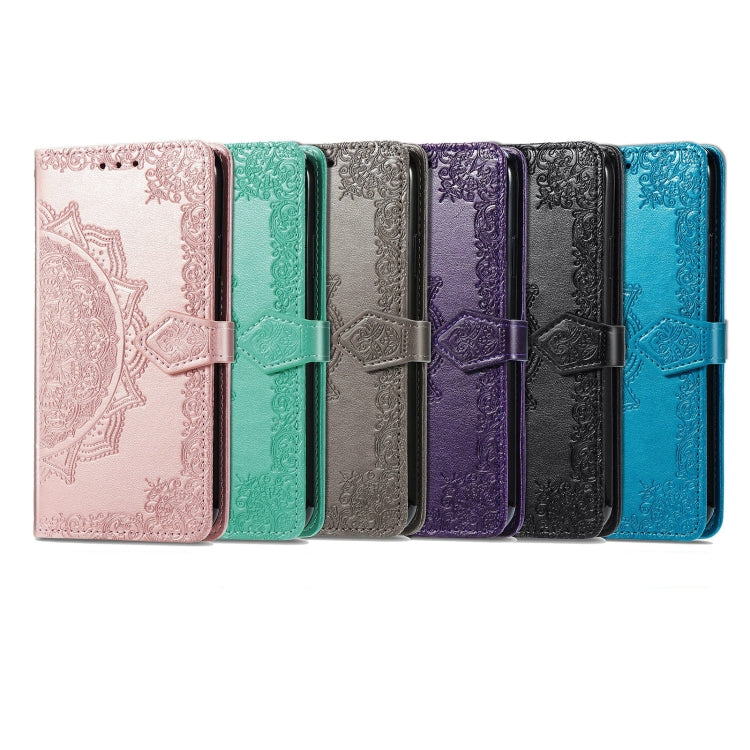 For Honor X9b Mandala Flower Embossed Leather Phone Case(Gray)