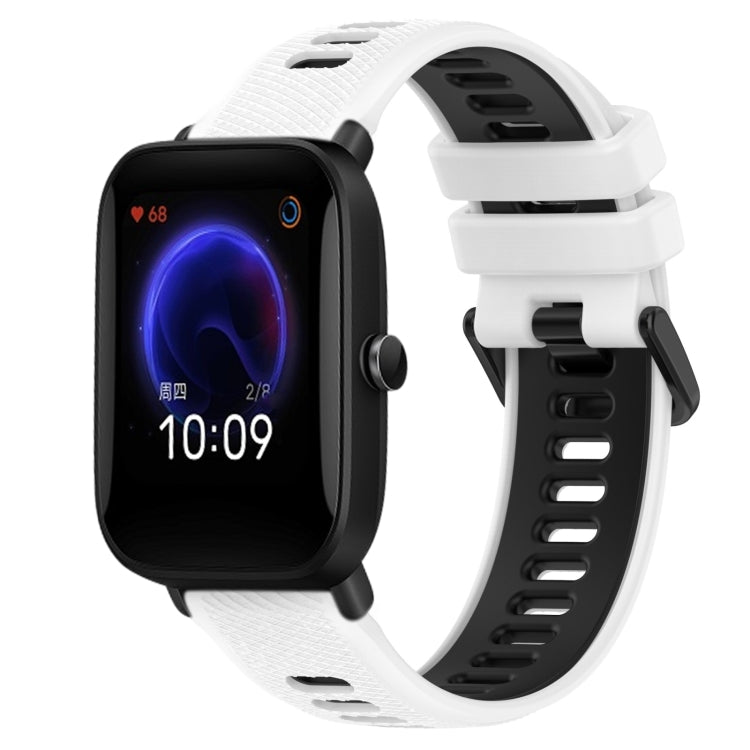 20mm Sports Two-Color Silicone Watch Band, For Amazfit Pop, For Amazfit GTS 4 Mini