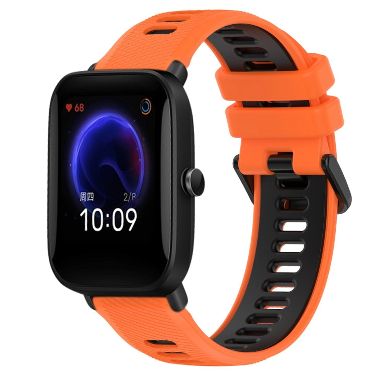 20mm Sports Two-Color Silicone Watch Band, For Amazfit Pop, For Amazfit GTS 4 Mini
