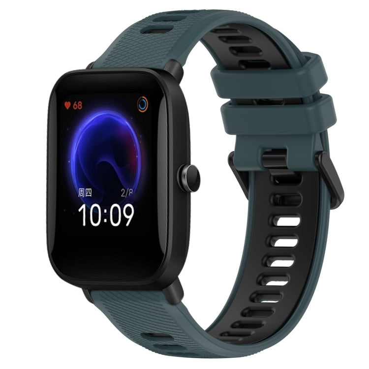 20mm Sports Two-Color Silicone Watch Band, For Amazfit Pop, For Amazfit GTS 4 Mini