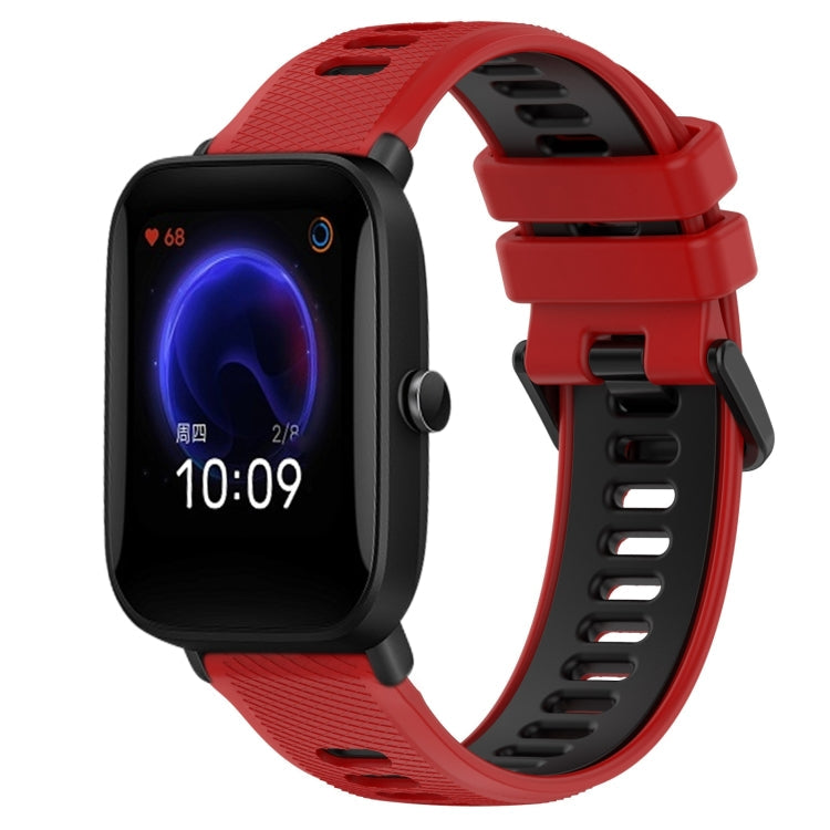 20mm Sports Two-Color Silicone Watch Band, For Amazfit Pop, For Amazfit GTS 4 Mini