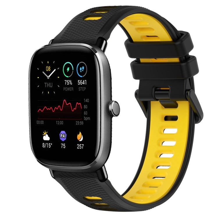 20mm Sports Two-Color Silicone Watch Band, For Amazfit Pop, For Amazfit GTS 4 Mini