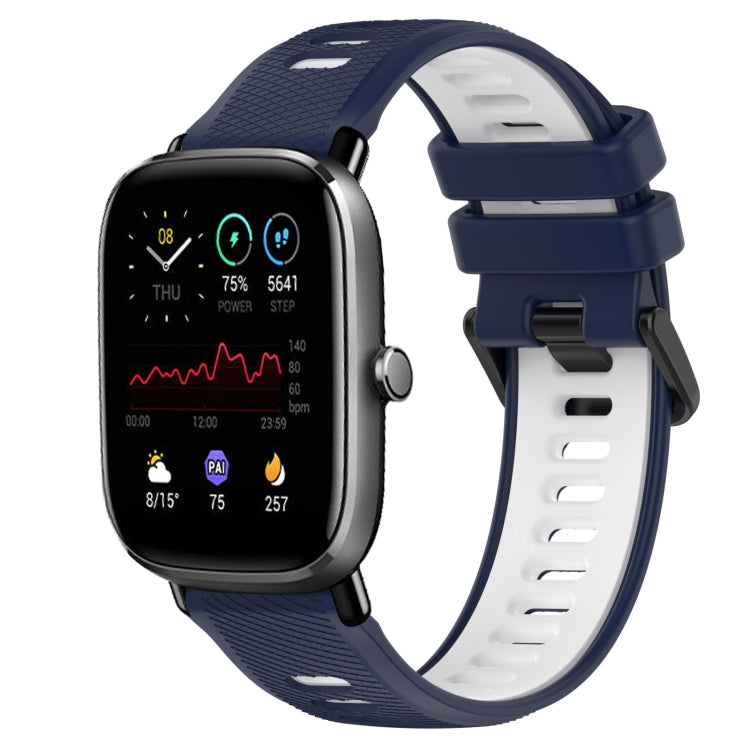 20mm Sports Two-Color Silicone Watch Band, For Amazfit Pop, For Amazfit GTS 4 Mini
