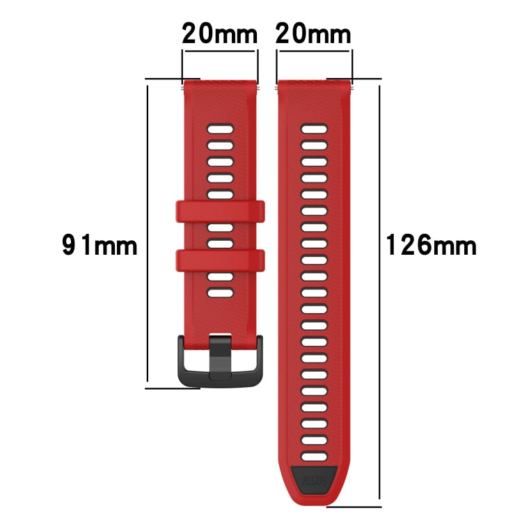20mm Sports Two-Color Silicone Watch Band, For Amazfit Bip3, For Amazfit Bip 1S