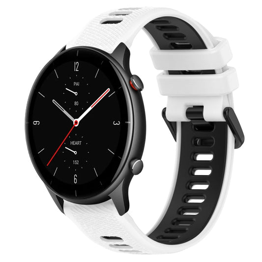 22MM Sports Two-Color Silicone Watch Band, For Amazfit GTR 2e, For Amazfit GTR 2