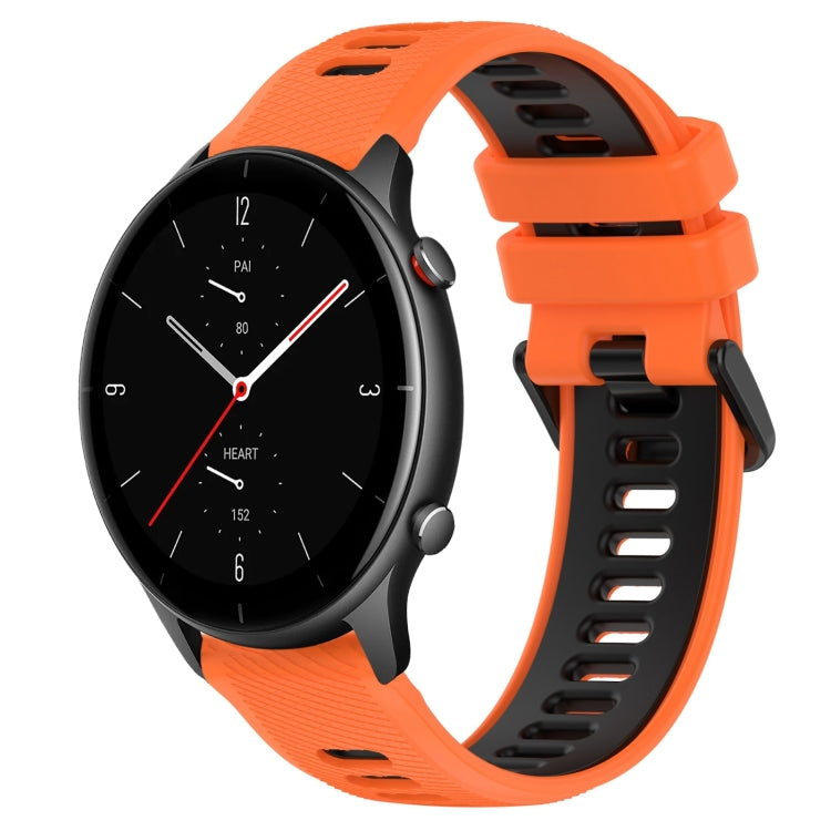22MM Sports Two-Color Silicone Watch Band, For Amazfit GTR 2e, For Amazfit GTR 2